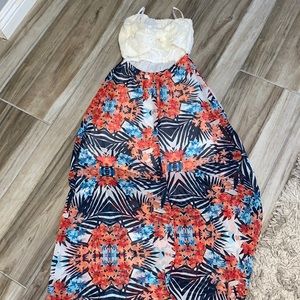 Open back maxi dress